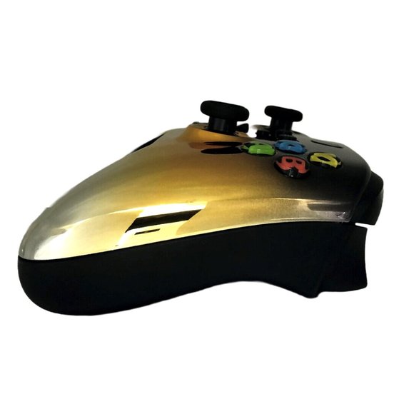 Custom Xbox Series X / S Wireless Controller - Glossy Chrome Black Gold Silver - Picture 6 of 8